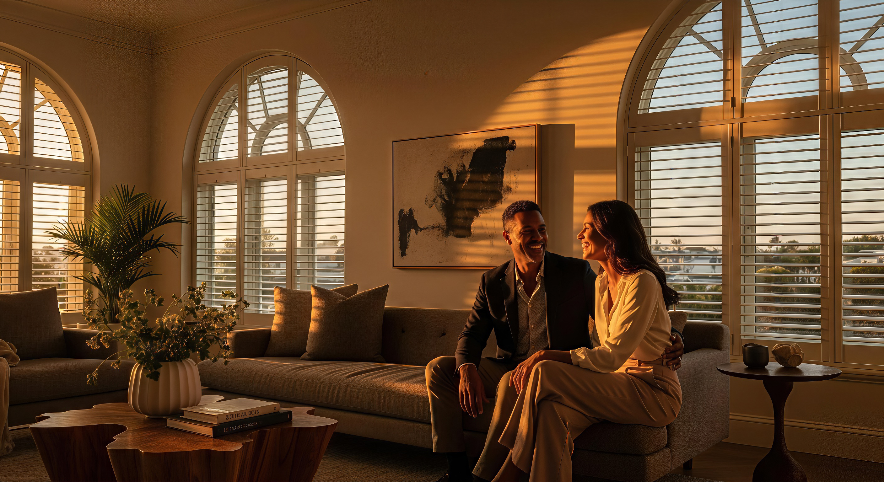 Custom Shutters for Arched, Angled, Bay, and Oversized Windows