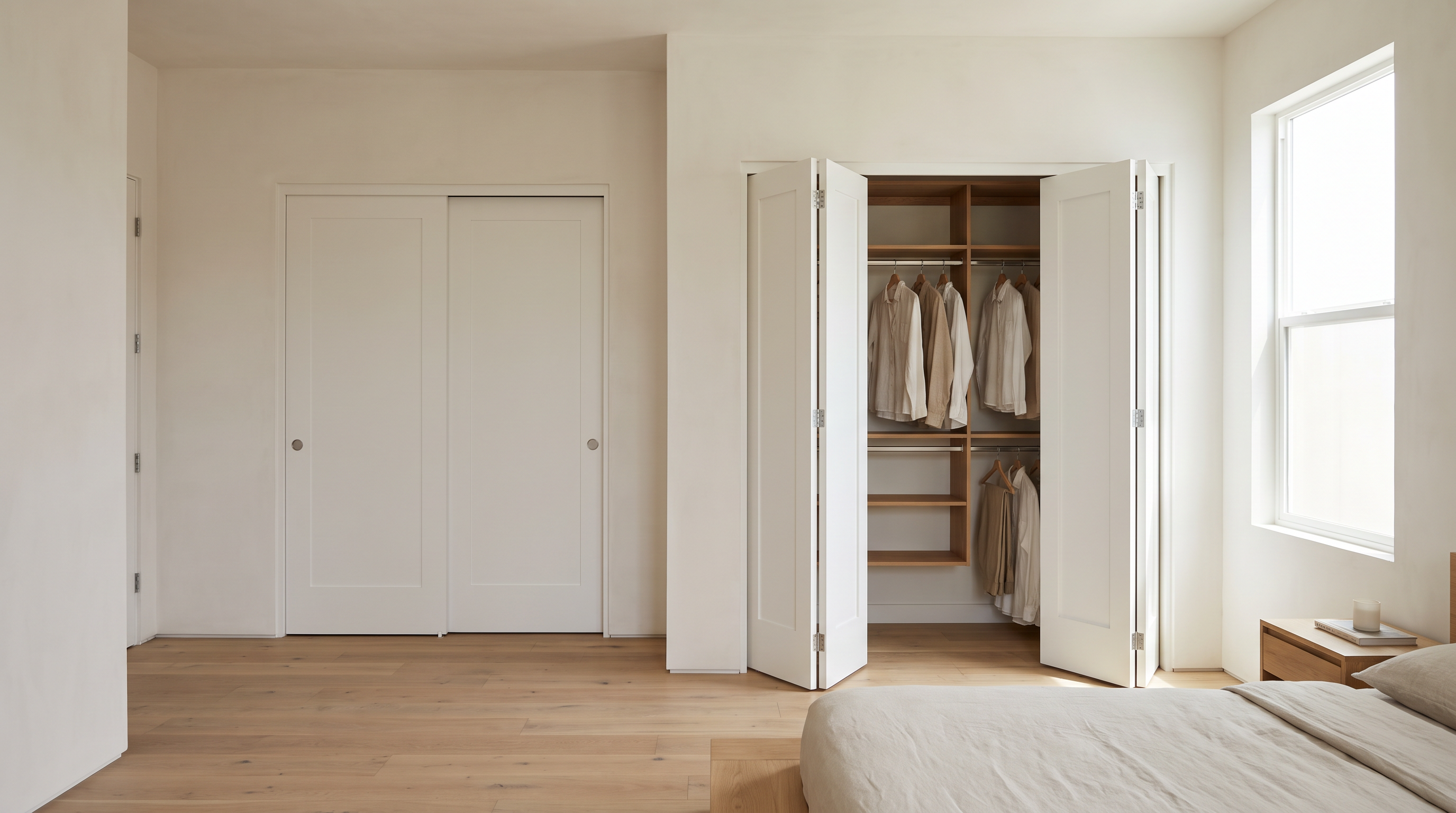 Sliding Bypass or Bifold Closet Doors? How to Decide for Closets 60 Inches and Wider